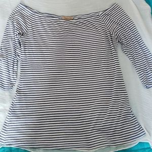 Blue & White off shoulder